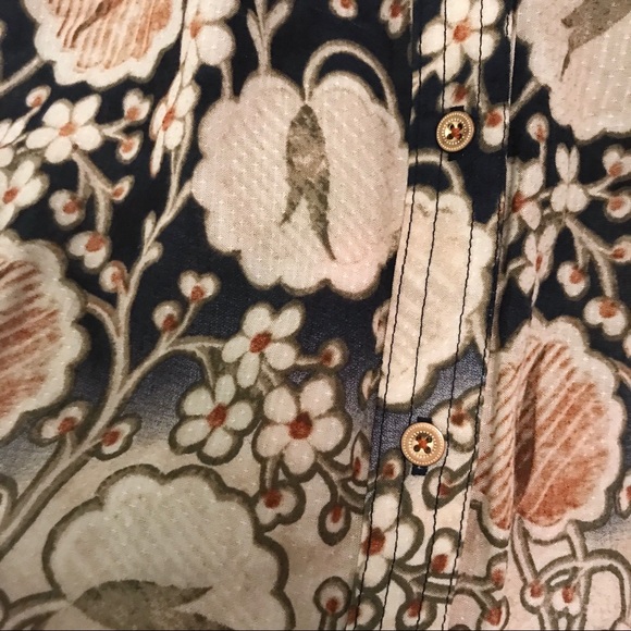 Anthropologie | Maeve Navy Floral Button Down Top - Picture 4 of 7